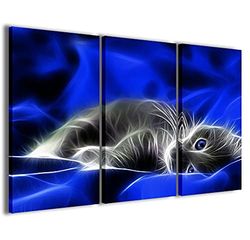 Stampe su Tela Afbeelding Cat V kat V Modern doek uit 3 panelen, reeds ingelijst, canvas, klaar om op te hangen, 90 x 60 cm