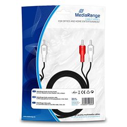 MediaRange MRCS124 cavo audio 3 m 2 x RCA Nero, Rosso, Bianco