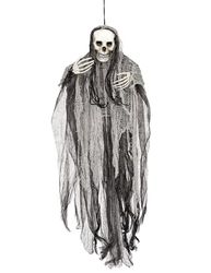 Widmann 01383 - Grim Reaper, 90 cm, Magere man, hangdecoratie, horror, Halloween, themafeest, 12 jaar
