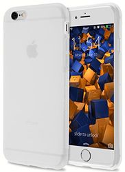 mumbi Etui kompatybilne z iPhone 6 / 6S, etui na telefon komórkowy Double Grip, przezroczyste białe