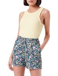 ONLY Kvinnors ONLPOPTRASH Print PNT Shorts, Svart/AOP:W Petal Rosa/Ultramarin/Dusky Citron, M