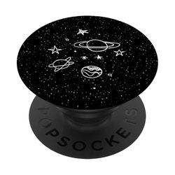 PopSockets Spazio nero PopGrip: Impugnatura per Telefoni Cellulari e Tablet Intercambiabile
