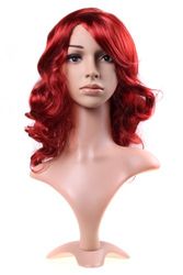 HIMRY KXD1010-winered Perruque de 42 cm de long, comme des cheveux naturels, bordeaux
