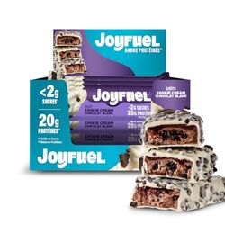 JOYFUEL Barre Protéinée - Goûts Chocolat Blanc & Cookie & Cream