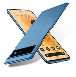 Bastmei Hoes voor Google Pixel 6 Pro, ultralicht, ultradun, krasbestendig, antislip, camerabescherming, matte textuur, hard polycarbonaat, blauw