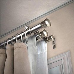 Rod Desyne - Asta tripla per tende, in nichel satinato, 71-122 cm