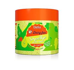 Delia Cosmetics - Dairy Fun - Body Peeling Smoothie - Washes & Refreshes - Exfoliates & Smoothes - Moisturizes, Nourishes, Firms - Intense Scent of Pear - Natural Extracts - Body Scrub -350g