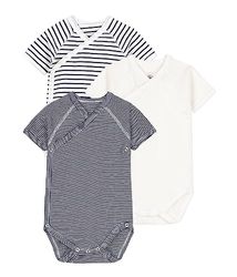 Petit Bateau Unisex Baby A097H Rompertje met korte mouwen voor pasgeborenen, variant 1, gestalte 046, variant 1, Statur 046