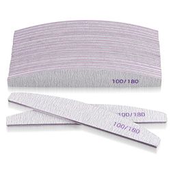 Vonsera Lime per Unghie 100 180 Grana, Lima per Unghie a Doppia Faccia, Riutilizzabile Kit Lima Unghie per Manicure in Gel, Tip, e Set Professionale per Unghie (20 Pezzi)