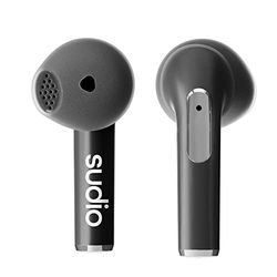 Sudio N2 północna czerń - otwarte słuchawki Bluetooth, wielopunktowe, wbudowany mikrofon do połączeń, 30-godzinna żywotność baterii z etui ładującym, wodoodporne IPX4, USB-C, ładowanie bez