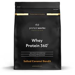 THE PROTEIN WORKS Protéine Whey 360 en poudre | Caramel Salé | Sans sucre ajouté et à faible teneur en matières grasses | Mélange de protéines | THE PROTEIN WORKS | 600g