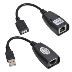 KALEA-INFORMATIQUE USB hane förlängningssladd hona typ extender för att förmedla en USB-signal med en RJ45-nätverkskabel över ett avstånd på 30 m