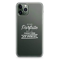 Zokko iPhone 11 Pro Max fodral "I'm Perfect With A Shitty Character" - mjukt genomskinligt bläck vitt