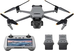 DJI Mavic 3 Pro Fly More Combo med DJI RC (skärmfjärrkontroll), flaggskeppsdrönare med tre kameror med 4/3 CMOS Hasselblad-kamera, 15 km videoöverföring, tre batterier, laddningshubb med mera