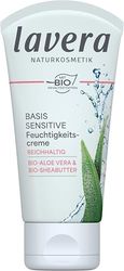 Lavera Basic - Crema idratante ricca di aloe vera e burro di karité, pelle secca e sensibile, vegana biologica, cosmetica naturale e innovativa cura del viso (1 x 50 ml)