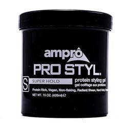 Ampro Pro Styl Protein Styling Gel - Curly Hair Gel for Men and Women - Soy Protein Strengthens Strands - Strong Hold, Frizz Control - 426 ml