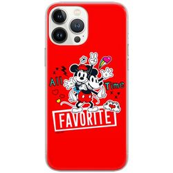 ERT GROUP mobile phone case for iPhone 13 PRO MAX original and officially licensed Disney pattern Mickey and Minnie 011 Red optimally adapted to the shape of the mobile phone, case made of TPU