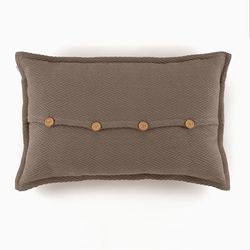 Funda de cojín Maia color gris. 50x75 cm. Tejido jacquard