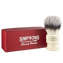 Alexander Simpson Trafalgar Brocha de afeitar sintética Simpson Shaving Brushes Mango de marfil sintético (T3)