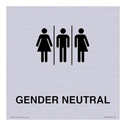 Female, Male and Non-gender specific Sign - 150x150mm - S15