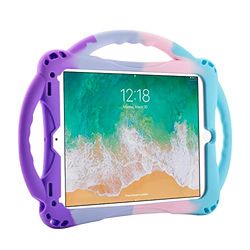 Kid Case for iPad 5th/6th Generation, TopEsct Kids Case for iPad 2017/2018 9.7 inch Built-in Handle Stand,with a Strap Silicone Shockproof iPad Air & Air 2 Cover