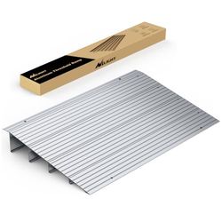 Nilight Rampa per soglia della porta, 10,2 cm, portatile, in alluminio, per sedia a rotelle, per capannoni, porte, gradini di casa