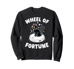 Wheel Of Fortune Cat Joke Robot Vacuum Cleaner Cat Sweatshirt