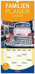 Familienplaner 2024 - Coches retro con 5 espalten (Wandkalender, 21 cm x 45 cm) CALVENDO