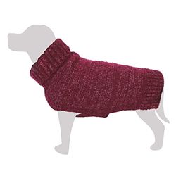 Gebreide trui, bordeaux, maat S/25 cm, kleding voor honden, bescherming tegen kou, accessoires voor huisdieren, jassen, sweatshirt, vesten, jassen, sweesters, waterdicht en meer