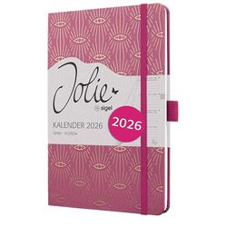 SIGEL J6357 Weekly planner Jolie 2026-1 year - approx. A5 - Mystic Mauve - 2 pages = 1 week - hardcover - 80 gsm - pink - 174 p. - FSC-certified