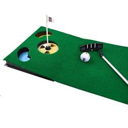 PGA Tour - Alfombrilla de Golf de 1.8 m con Putter Desmontable y Pelota Golf para Mejorar la alineación