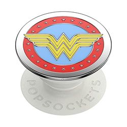 PopSockets PopGrip - Support et Grip pour Smartphone et Tablette avec Un Top Interchangeable - Wonder Woman Enamel