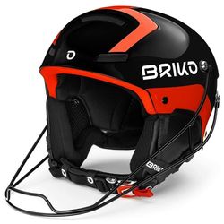 Briko (ZIOIO) Slalom Helmet Mixte, SH Black Orange Fluo, 52
