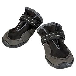 duvoplus, Huisschoenen voor honden, XL, zwart, flexibel en ademend polyester en waterdicht kunstleer, antislipzool, bescherming, vermindert het risico op infecties, zichtbaarheid in het donker