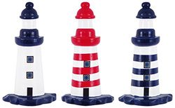 Générique Magnet Faro H. 8 cm, Set de 3 Unidades, Madera, Azul, Blanco, Rojo, 3 x 1 x 8 cm