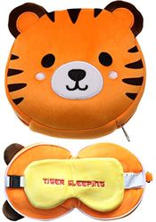 Puckator Coussin Voyage Relaxeazzz Peluché 2-en-1 - Tigre, Unique