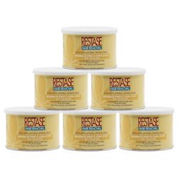 RESTASE | Liposoluble Depilatory Wax, Pine Resin and Beeswax, All Skin Types, 6 x 400 ml, Made in Italy