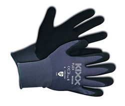 KIXX nylon/latex Flex handschoen. 6 grijs/zwart