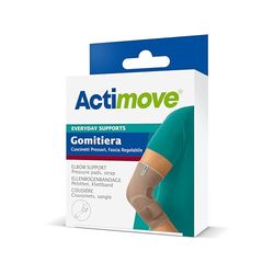 Actimove Everyday Supports Elleboogbeschermers met print en riemen, voor chronische elleboogpijn, beige, M