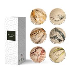 Bascuda Small Ceramic Bowls Set of 6 (8 cm) – Multipurpose Ramekins for Side Dishes, Dipping, Dessert, Soup, Cereal, Snacks, Salad & More – Microwave & Dishwasher Safe – Stylish Tableware for Kitchen