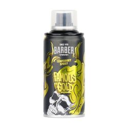 BARBER MARMARA lacca colorata per parrucchieri - 150ml - lacca colorata per capelli per acconciature carnevale, Halloween e feste a tema - tinture per capelli lavabili - Color Spray (Famous Gold)