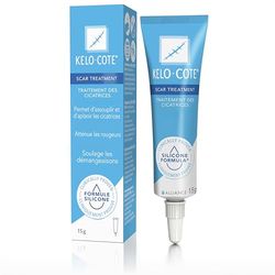 KELO-COTE - Tube 15g - Gel Pour Traitement Des Cicatrices Excessives - Formule Silicone - Atténue Rougeurs & Démangeaisons - Résiste À L’Eau - Transparent - Cliniquement Prouvé