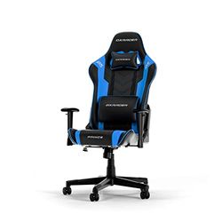 DXRacer (Het Origineel) Prince P132 Gamingstoel, Kunstleer, Zwart-Blauw, Tot 185 cm