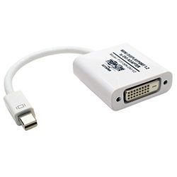 Tripp Lite nyckelspänning mini DisplayPort till DVI aktiv kabeladapter, MDP 1.2, MDP till DVI (M/F), 1080p, MDP2DVI, 6-in. (P137-06N-DVI-V2)