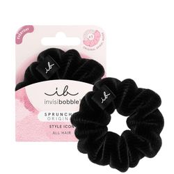 Invisibobble chouchou cheveux noir Sprunchie Dusk Till Dawn x1 - Chouchou cheveux femme en velours avec un elastique spirale à l'interieur - Forte tenue