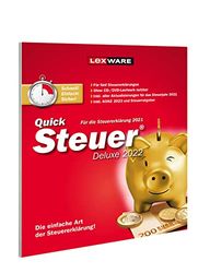 QuickSteuer Deluxe 2022 (för skattningsåret 2021) | frustrationsfri förpackning | Privat och kommersiellt skattedeklaration