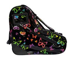 Epic Skates Sac à roulettes Unisexe Motif Papillon Noir métallisé
