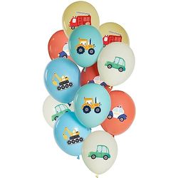 Folat 25156 Set Di Palloncini Premium - Car Party 33cm - 12 pezzi Palloncini in Lattice Elio o Aria per Festa Deco, Compleanno, Matrimonio, Baby Shower, Laurea