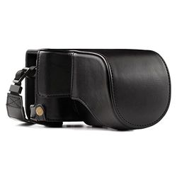 MegaGear Fujifilm X-A5, X-A3, X-A2, X-A1, X-M1 Leather Case with Strap for Camera Black