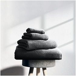 GC GAVENO CAVAILIA Premium 3 Pack Embroidered Fish Towels Sets 450 GSM, Luxury Super Soft Absorbent Bath Sheet, Egyptian Cotton, Grey, 80x140 Cm